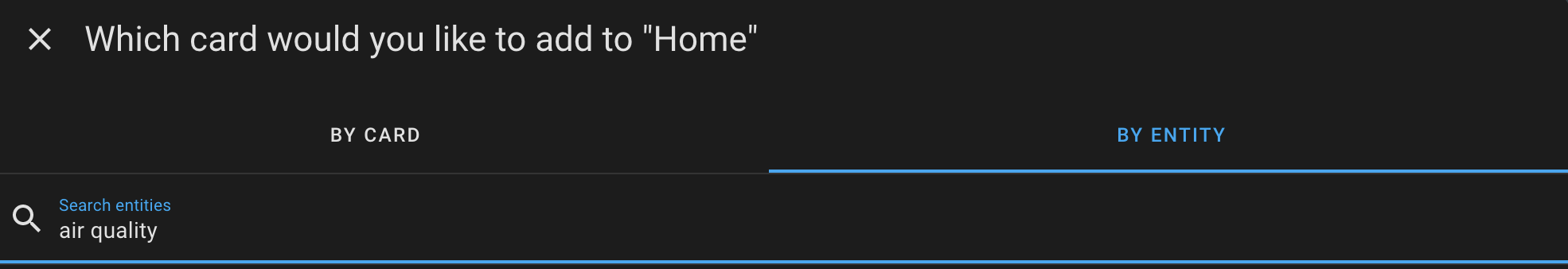 Home Assistant dashboard
