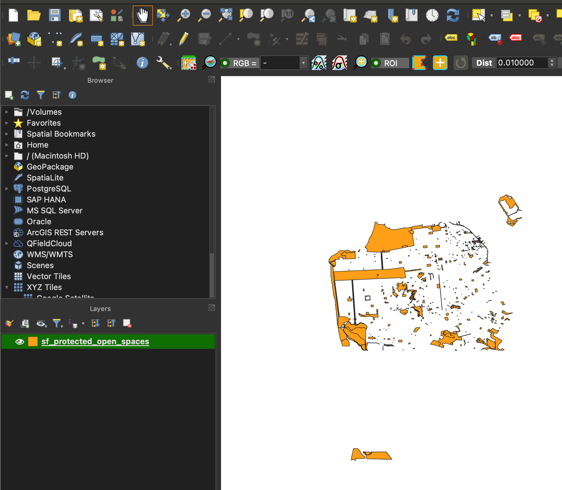 QGIS interface
